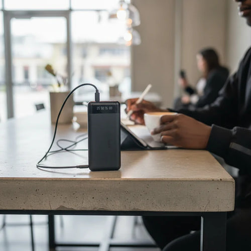 NeverDark 20000mAh Power Bank — Built-In Cables | Never Lose Your Charger Again